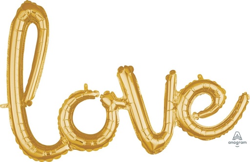 [366968] 31" "love" Script in Gold
