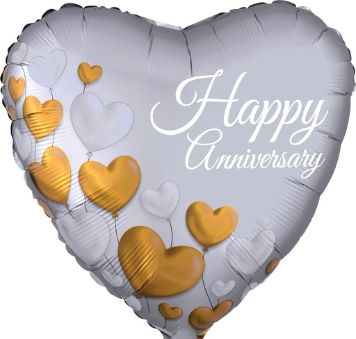 18" Anniversary Platium Heart