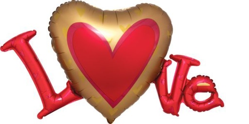 [3871401] 33" Satin-infused Love Banner