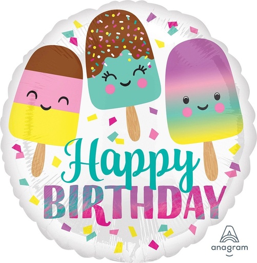 [3962201] 17" Happy Ice Cream Birthday