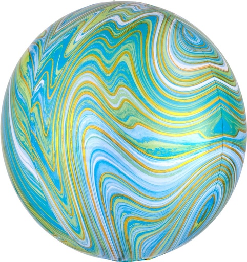 [413938] 16" Blue Green Marblez