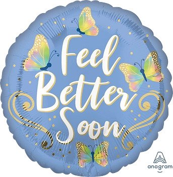 [41689P8] 17" Feel Better Butterflies