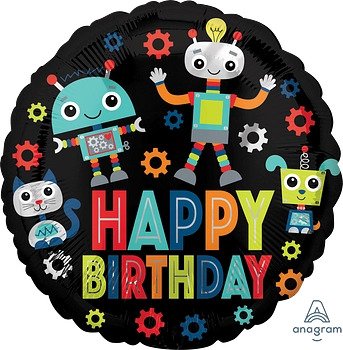 [41794P8] Happy Birthday Robot Balloon