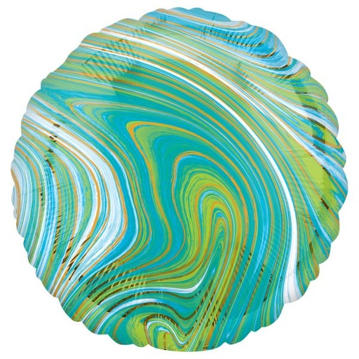 [42086] 17" Blue Green Round Marblez