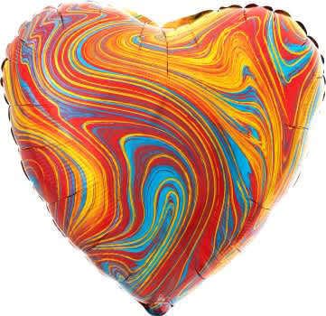 18" Marblez Colorful Heart