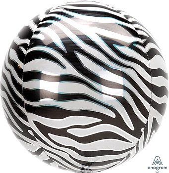 38cm Zebra foil balloon