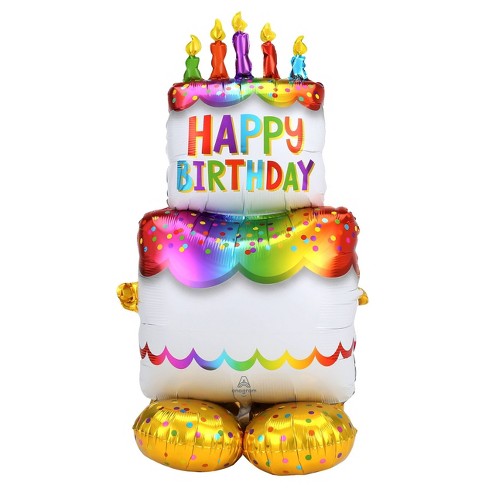 [026635424493] 53" Birthday Cake AirLoonz