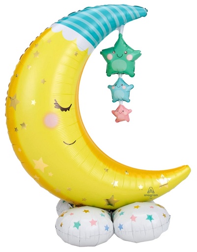 [026635424592] 55" Airloonz Baby Moon & Stars
