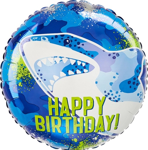 [43108P8] 17" Happy Birthday Shark