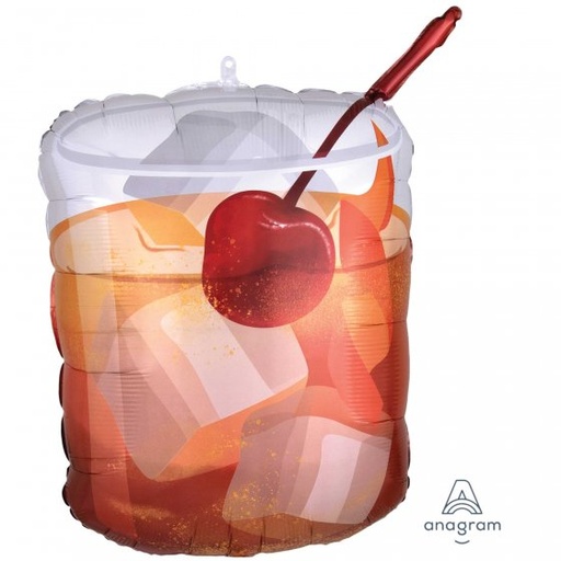 [41238] 23" Old Fashioned Drink SuperShape Balloon