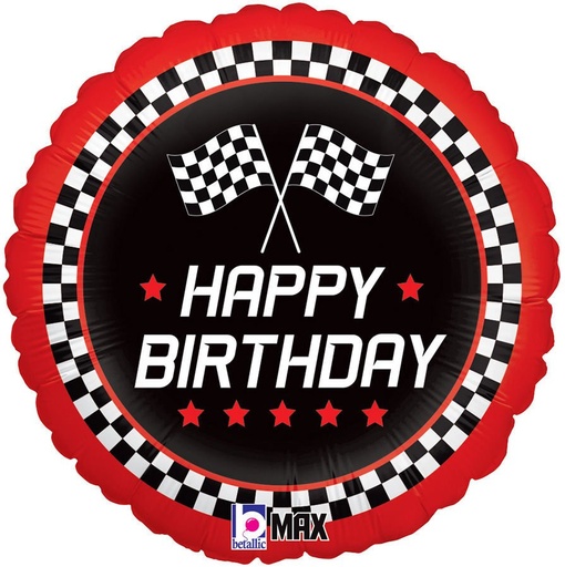 [26121P1] 18" Checkered Flag Birthday