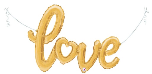 47" Love Script Gold - AIR FILL