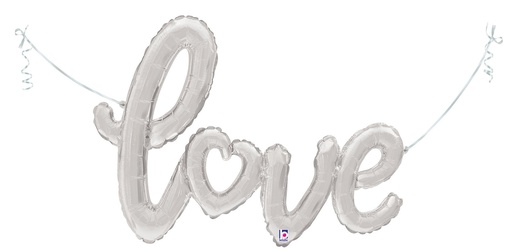 [357201] 47" Love Script Silver
