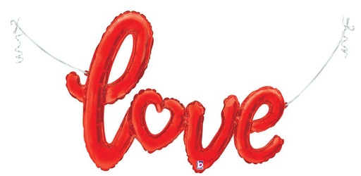 47" Love Script Red