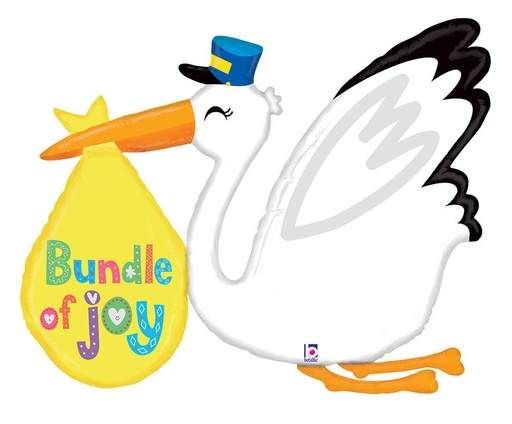 [030625358767] 43" Baby Bundle Stork