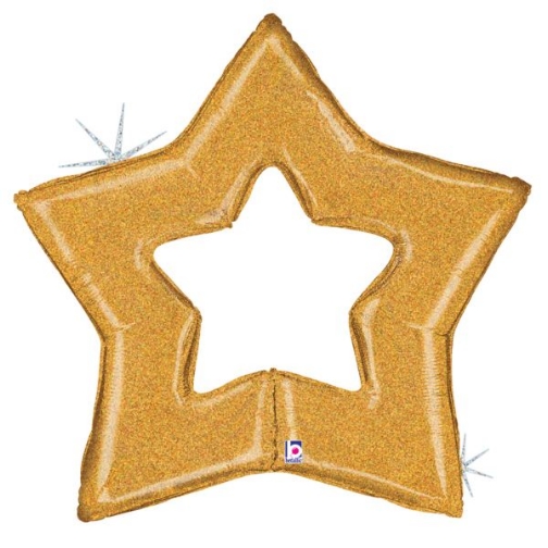 [030625359863] 48" Gold Star Holographic