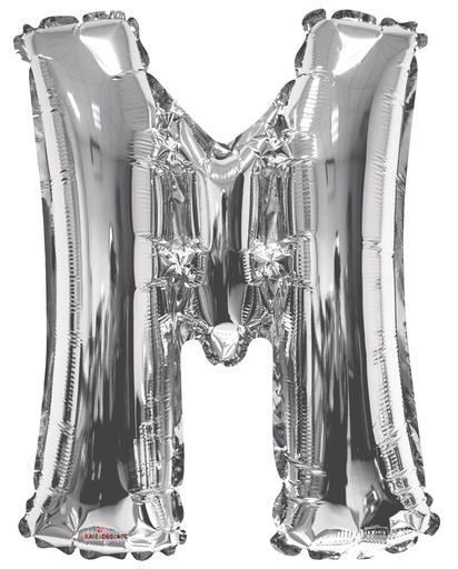 34" Letter M Silver Kaleidoscope
