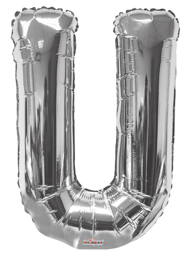 [15250-34] 34" Letter U Silver Kaleidoscope