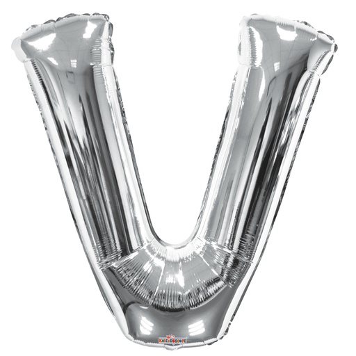 34" Letter V Silver Kaleidoscope