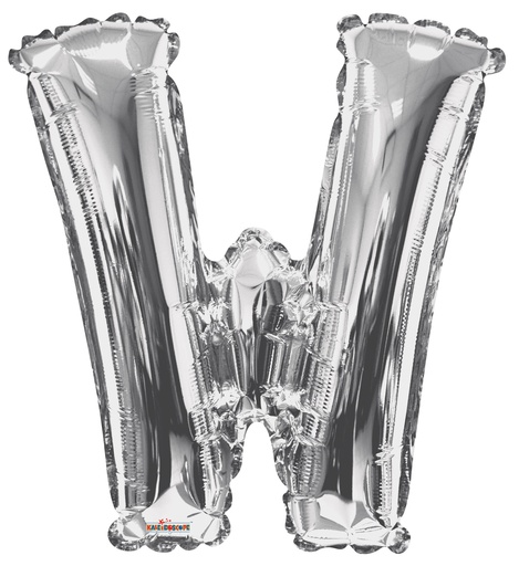 34" Letter W Silver Kaleidoscope