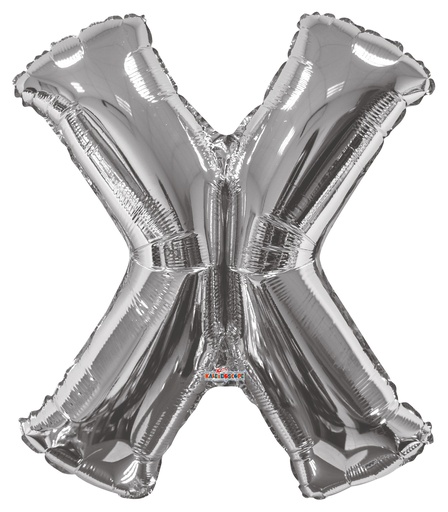 34" Letter X Silver Kaleidoscope