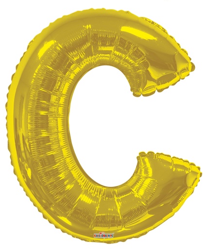 [105194] 34" Gold Letter C Kaleidoscope