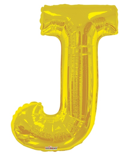 [105262] 34" Letter J Gold Kaleidoscope