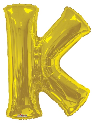[105279] 34" Letter K Gold Kaleidoscope