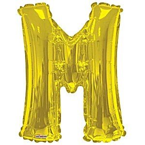 [105293] 34" Letter M Gold Kaleidoscope