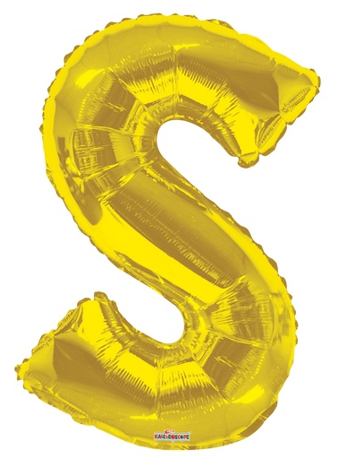 [105354] 34" Letter S Gold Kaleidoscope
