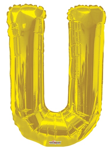 [105378] 34" Letter U Gold Kaleidoscope