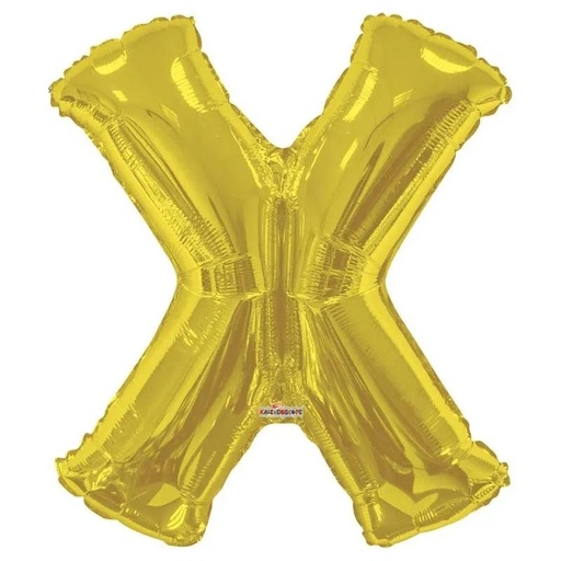 [105408] 34" Letter X Gold Kaleidoscope