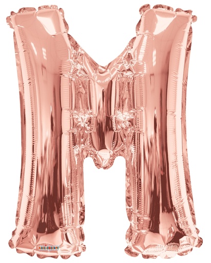 [108898] 34" Rose Gold Letter M
