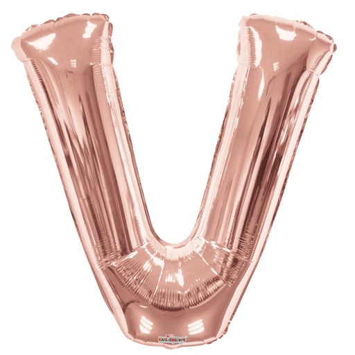 [108980] 34" Rose Gold Letter V