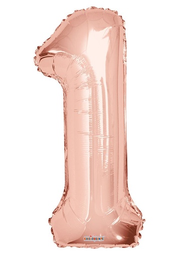 [109086] 34" Number 1 Rose Gold Kaleidoscope