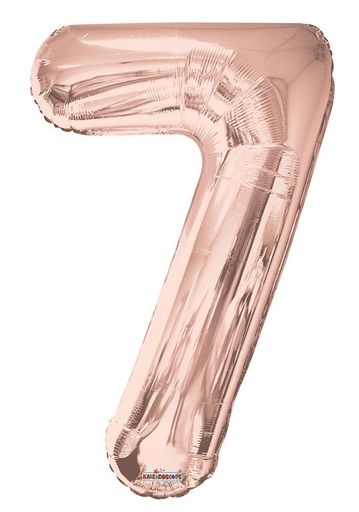 [109147] 34" Number 7 Rose Gold Kaleidoscope