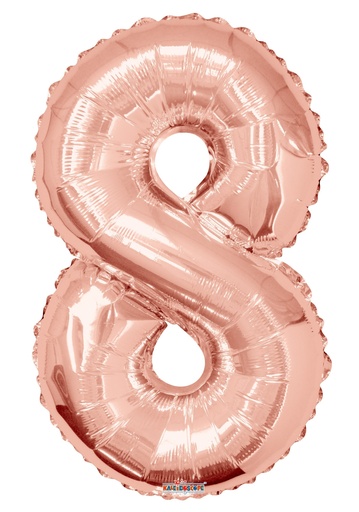 [109154] 34" Number 8 Rose Gold Kaleidoscope