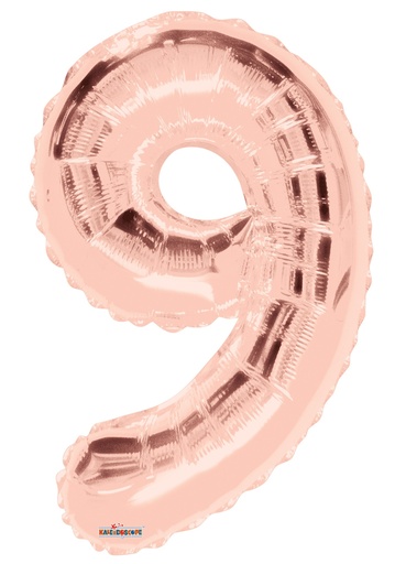 [109161] 34" Number 9 Rose Gold Kaleidoscope