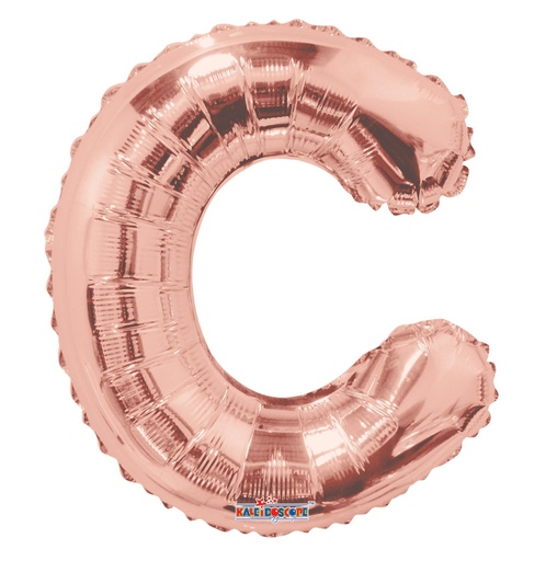 [15652-14] 14" Letter C Rose Gold Kaleidoscope