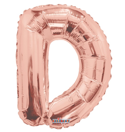 [109208] 14" Letter D Rose Gold Kaleidoscope