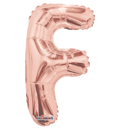 [109222] 14" Letter F Rose Gold Kaleidoscope