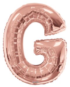 [109239] 14" Letter G Rose Gold Kaleidoscope