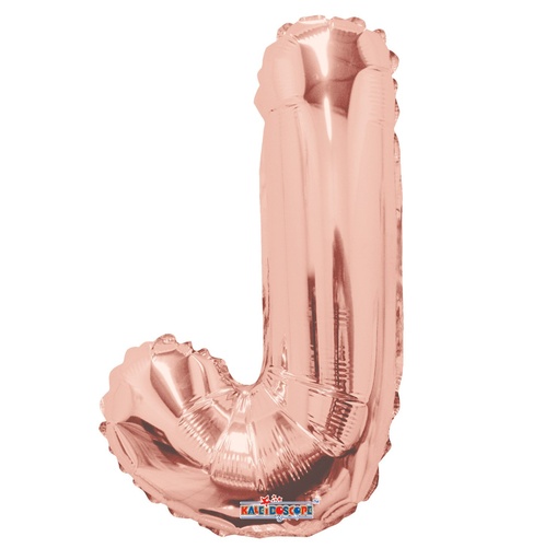 [109260] 14" Letter J Rose Gold Kaleidoscope