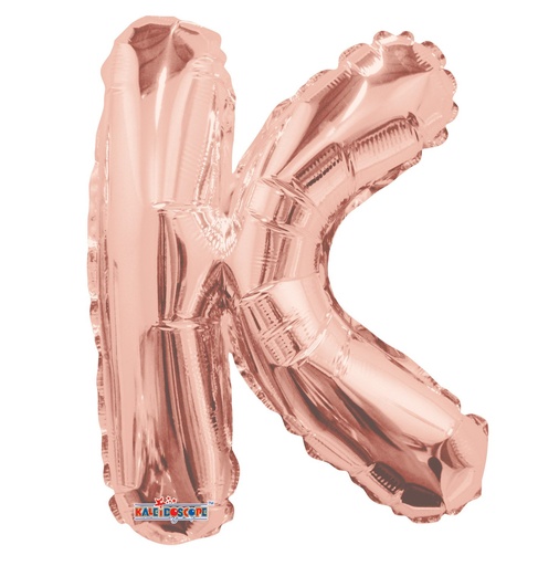 [109277] 14" Letter K Rose Gold Kaleidoscope