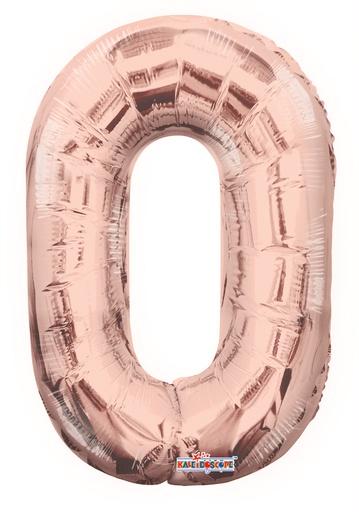 [15680-14] 14" Number 0 Rose Gold Kaleidoscope