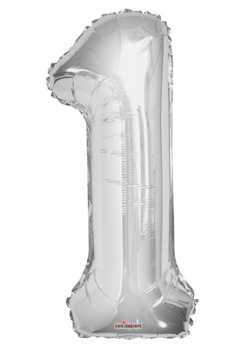 [19643-34] 34" Number 1 Silver Kaleidoscope