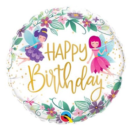[12263P6] 18" Wildflower Fairies B'day