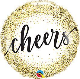 [88876] 18" Cheers Gold Glitter Dots