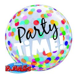 [36362] 22" Party Time Color Dots Bubble