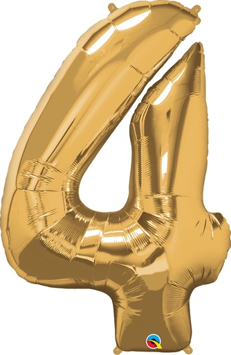 [30483] 34" Number 4 Gold Qualatex